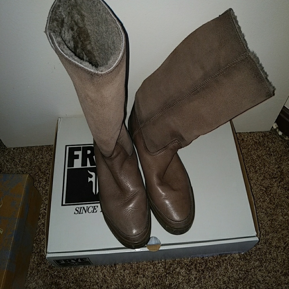 Frye Gemma Tall Shearling Boots